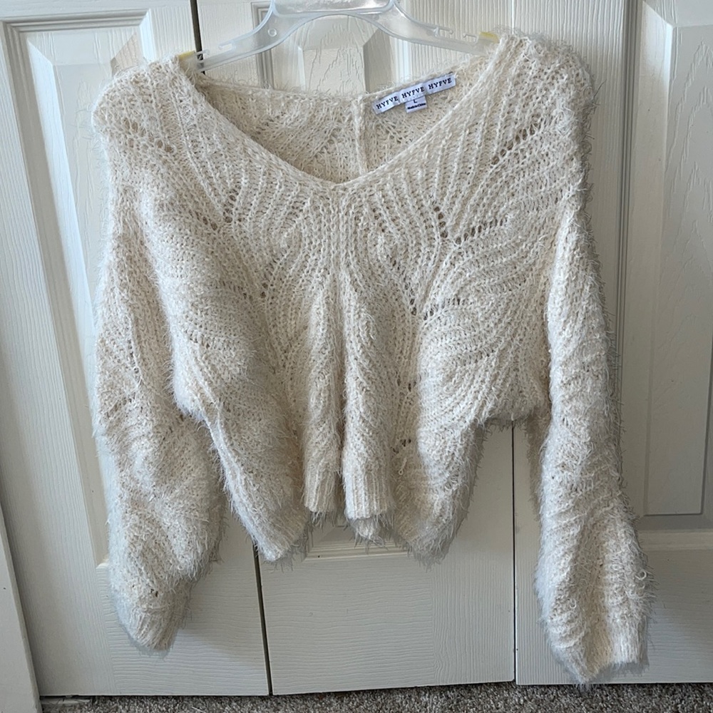 Beige knit like sweater